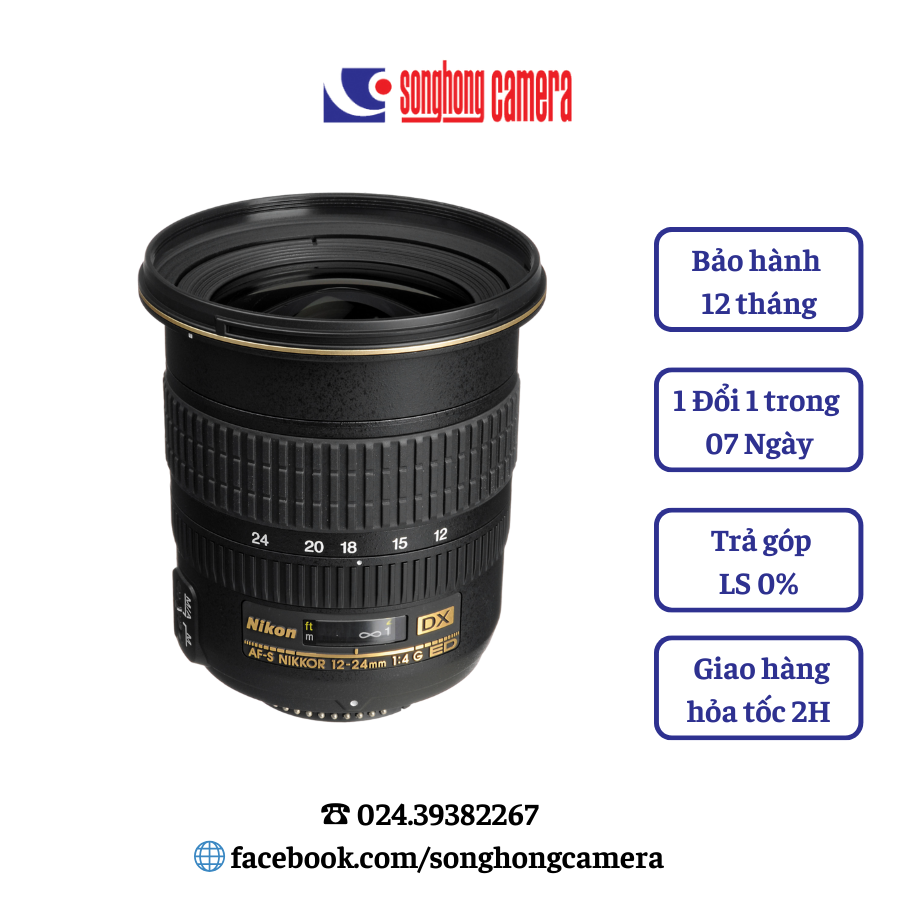 Lens Nikkor/Nikon 12-24mm F/4G ED-IF (Nhập khẩu)