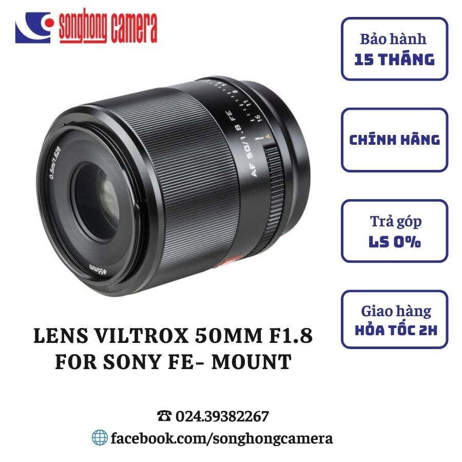 Lens Viltrox 50mm f1.8 For Sony E- Mount Full frame