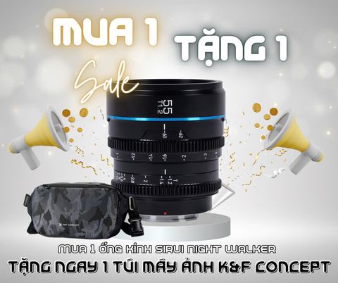 Ống kính Cine SIRUI Night Walker 55mm T1.2 for Sony E - Chính hãng