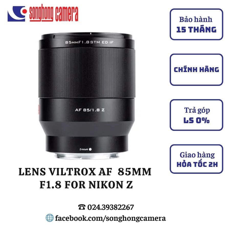 Lens Viltrox AF  85mm f / 1.8 for Nikon Z (Giảm Thêm 5% đến hết 28.2.2024)