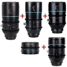 Sirui Anamorphic lens (35mm, 50mm, 75mm, 100mm T2.9 1.6 X + Adapter) combo