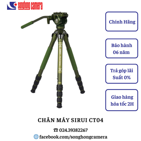 Chân máy quay SIRUI CT04+CT5 Pilot Series (màu xanh) - Chính hãng