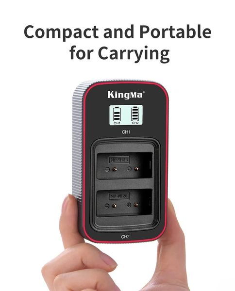 Sạc đôi Kingma W126 có màn hình điện tử