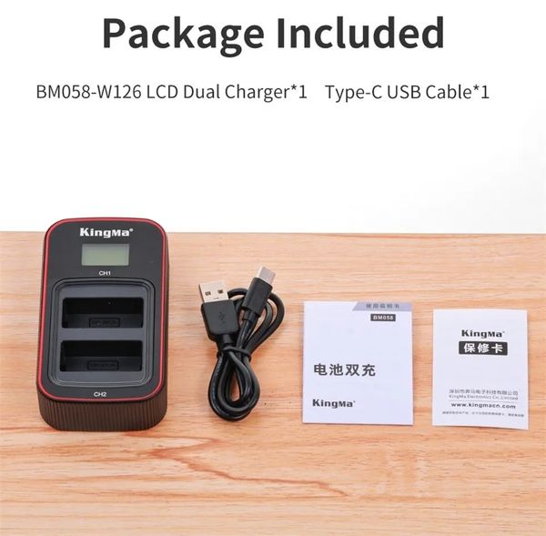 Sạc đôi Kingma W126 có màn hình điện tử