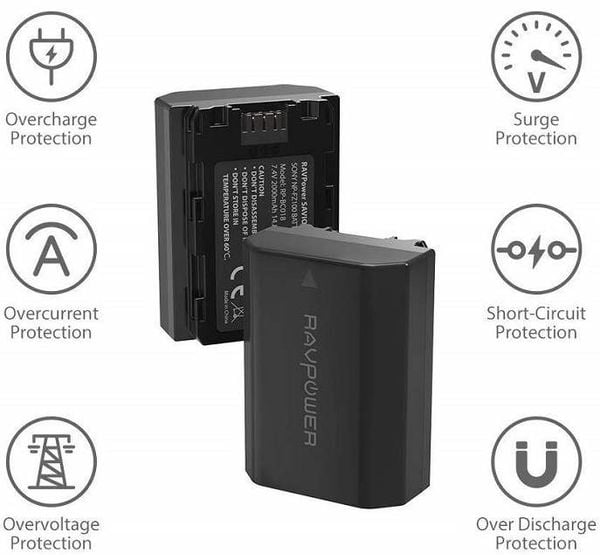 Bộ combo 2 pin + sạc Ravpower NP-FZ100 (dùng cho máy ảnh Sony)