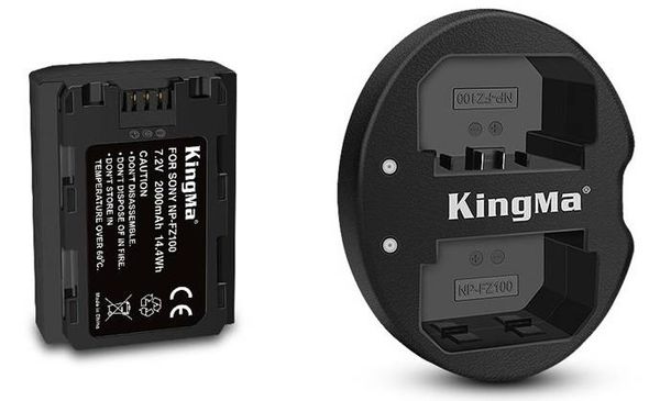 Bộ combo 2pin + sạc đôi Kingma FZ100 cho máy ảnh sony