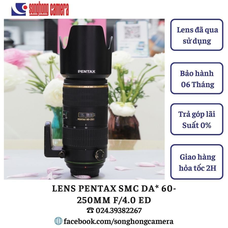 Lens Pentax smc DA* 60-250mm F/4.0 ED [IF] SDM (97% )