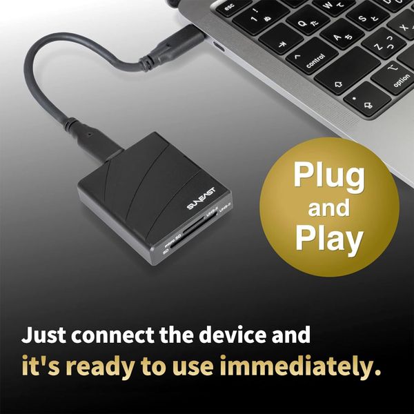 Đầu đọc thẻ Suneast SDXC USB-C 3.2/USB-A 3.0