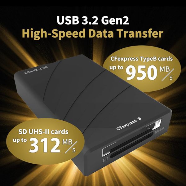 Đầu đọc thẻ Suneast CFexpress Type B (2 trong 1: CF-B & SD UHS-II)