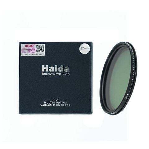 Filter Haida ND Vari PRO II ND2-ND400 size 62mm ( điều chỉnh 1-9 stops)
