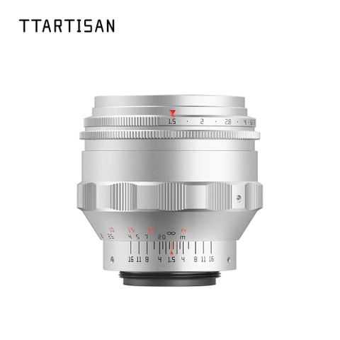 Ống kính TTArtisan 75mm F1.5 Swirly Bokeh for M42 màu bạc