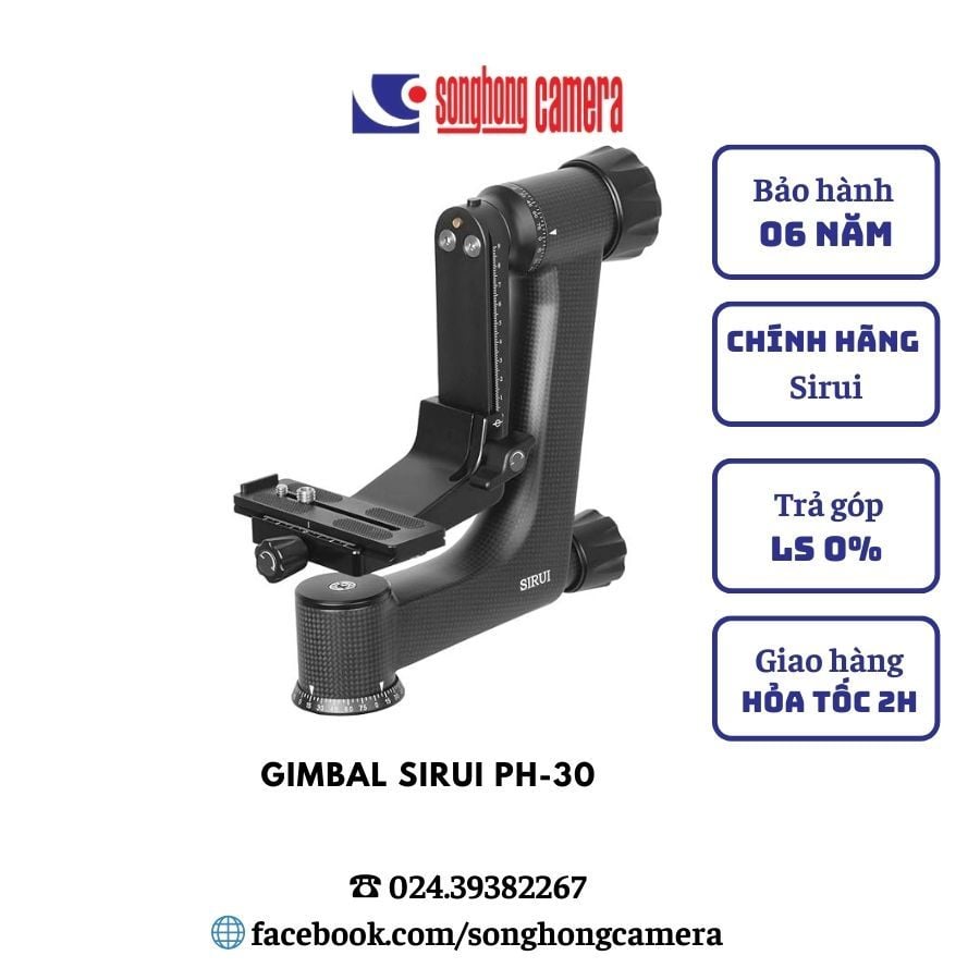 Ballhead Sirui PH-30 Carbon Gimbal, Tripod Head - Chính hãng