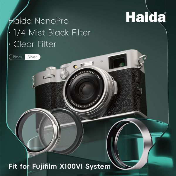 Haida Lens Hood dùng cho Fuji X100 series / màu Silver - ( For Fuji X100, X100S, X100T, X100F, X100V, X100VI )