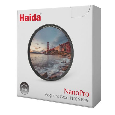 Kính lọc GND 0.9 Haida Nano Pro Magnetic size 82mm (Kèm adapter ring) - HD4675-82 công nghệ hít từ tính dễ thao tác