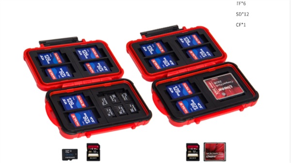 Hộp Đựng Thẻ Nhớ Máy Ảnh Loại SD/CF/MSD/TF EIRMAI CB-101 - Đỏ