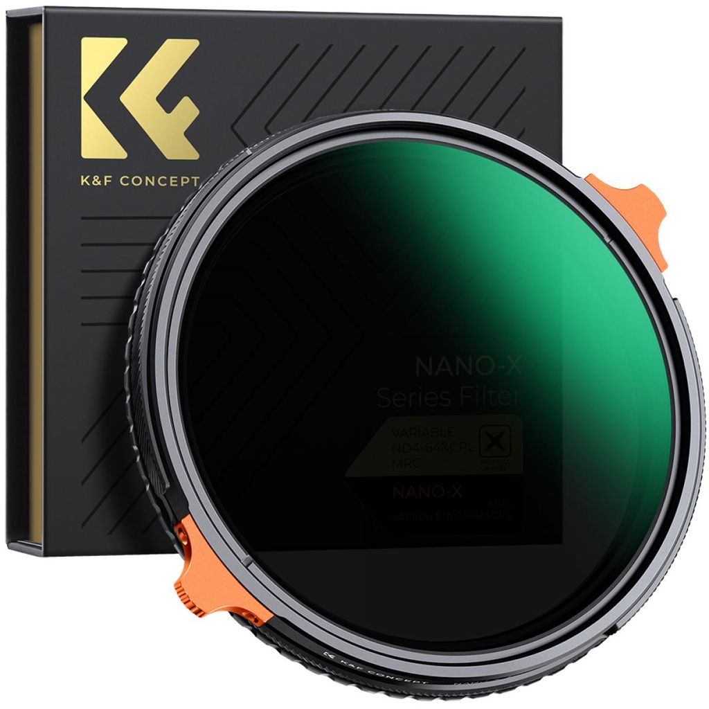 Filter K&F Concept 2 trong 1 CPL-VND ND4-ND64 Size 82mm Nano-X Series