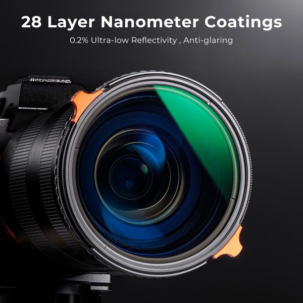 Filter K&F CPL-VND (ND4~ND64), Nano-X Series - KF01.1909 - size 46mm đến 82mm - Click để xem giá các size