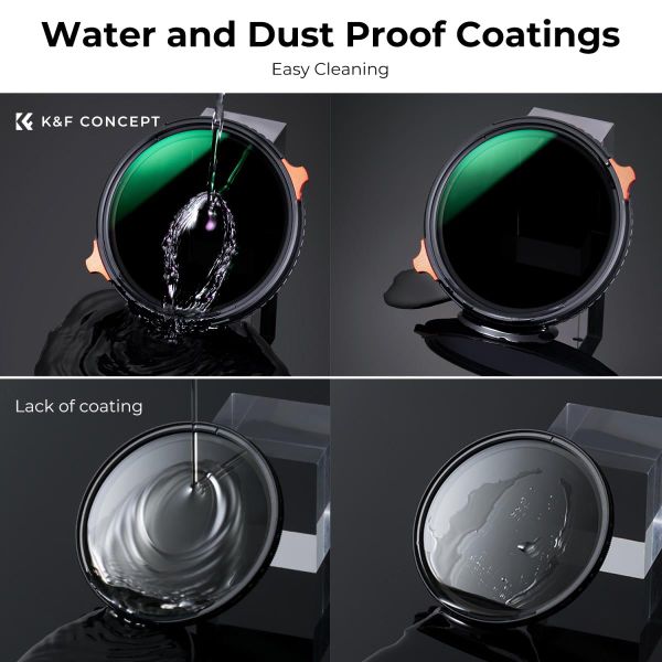 Filter K&F CPL-VND (ND4~ND64), Nano-X Series - KF01.1909 - size 46mm đến 82mm - Click để xem giá các size