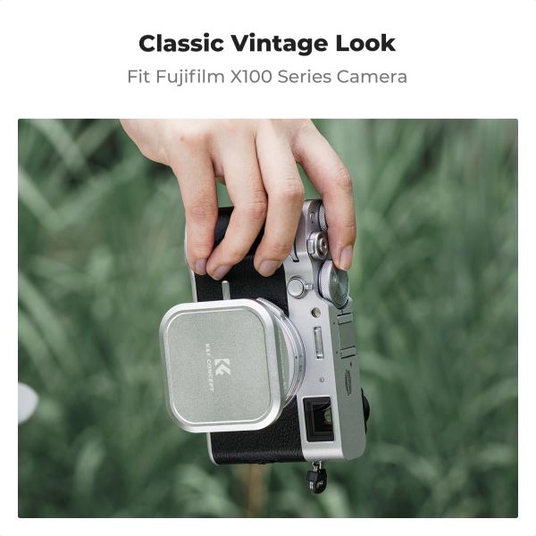 Combo Lens hood + lens cap dùng cho Fuji X100 series ( X100, X100S, X100T, X100F, X100V, X100VI ) - KF03.103