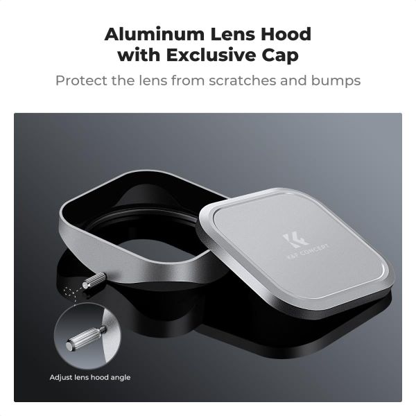Combo Lens hood + lens cap dùng cho Fuji X100 series ( X100, X100S, X100T, X100F, X100V, X100VI ) - KF03.103