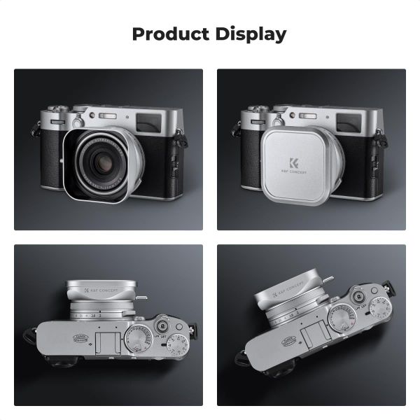 Combo Lens hood + lens cap dùng cho Fuji X100 series ( X100, X100S, X100T, X100F, X100V, X100VI ) - KF03.103