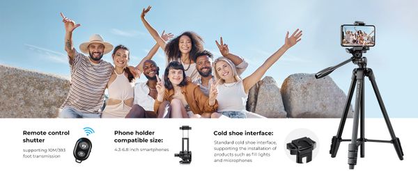 Chân máy ảnh du lịch K&F (kèm điều khiển từ xa Bluetooth S174A1) - KF09.125
