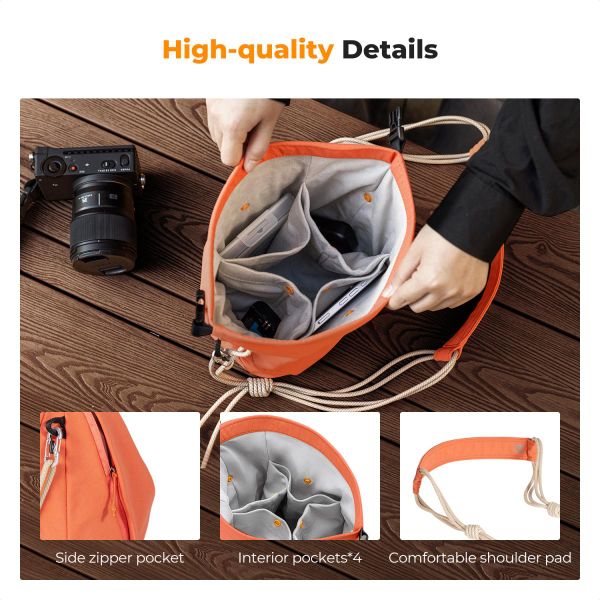 Túi máy ảnh KF13.168 Urban wander U11 màu cam