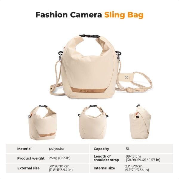 Túi máy ảnh Urban wander 11 5L màu kem - KF13.168V1