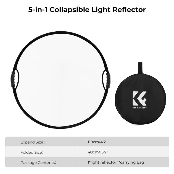 Hắt sáng K&F 5 trong 1 size 110cm (có tay cầm) - KF18.0006