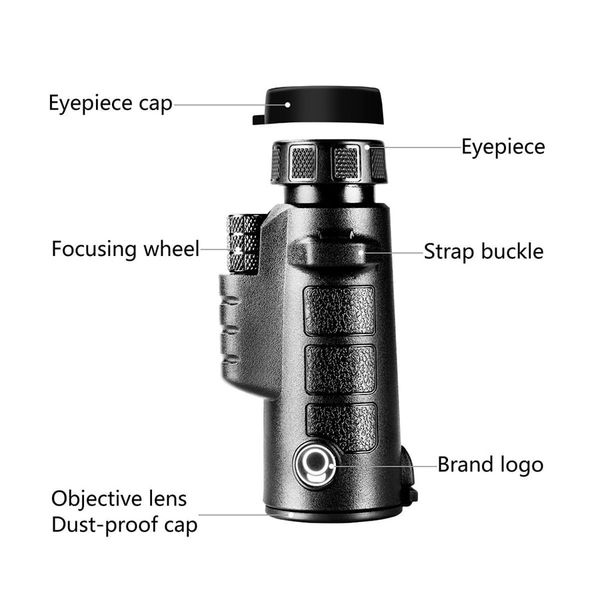 Ống nhòm đơn Monoculars K&F Concept 10x42 - Chịu nước, chống đọng sương