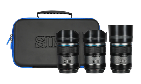Combo 3 lens AF SIRUI Sniper 23mm+33mm+56mm F1.2 (Black) for Sony E (APS-C)  - Chính hãng