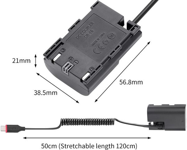 Pin ảo Kingma LP-E6 Type-C cho máy ảnh Canon