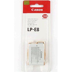 Pin Canon LP-E8 (Pin Chính Hãng) dùng cho các máy ảnh Canon EOS 550D, 600D, 650D, 700D, EOS Rebel T2i, T3i, T4i, T5i, Kiss X4, Kiss X5, Kiss X6i Kiss X7i .