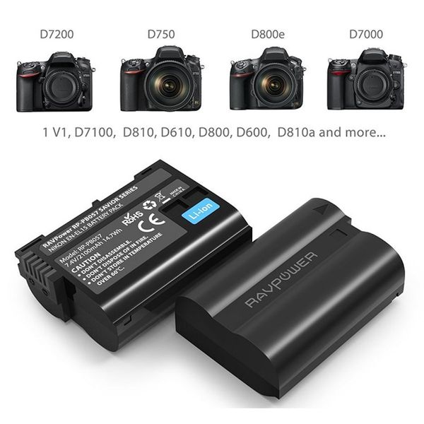 Bộ 2 Pin + Sạc đôi Ravpower EN-EL15 (El15)