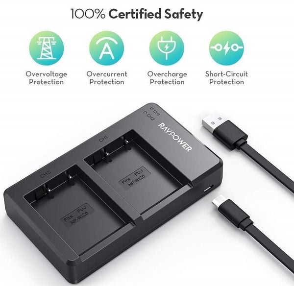 Sạc đôi RAVPower Fujifilm NP-W126/NP-W126S