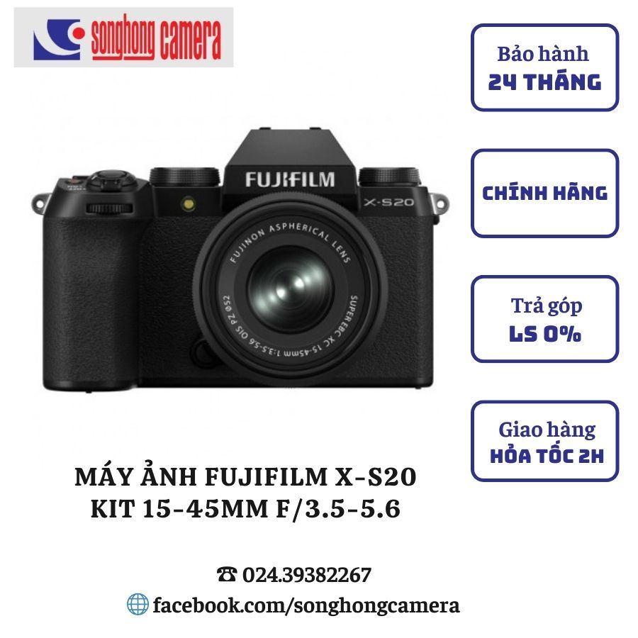 Máy ảnh Fujifilm X-S20 kit 15-45mm F/3.5-5.6 ( Chính hãng )