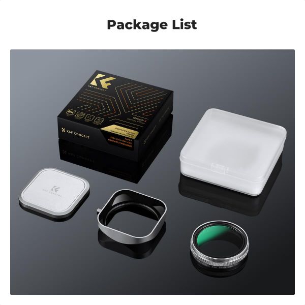 Combo Lens hood + UV + lens cap K&F dùng cho Fuji X100 series ( X100, X100S, X100T, X100F, X100V, X100VI ) - KF.2276