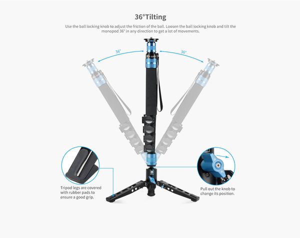 Chân đơn SIRUI P-325FL + Ballhead VH-10