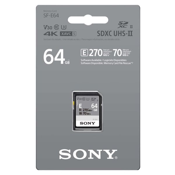 Thẻ Nhớ SDXC Sony 64GB 270MB/70MB/S (SF-E64/T1)