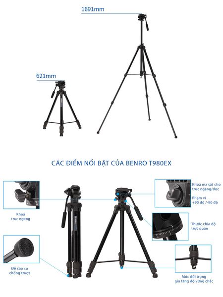 Chân máy Benro T980 EX