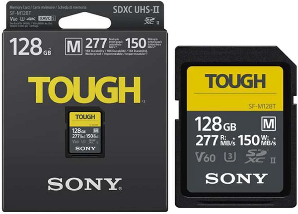 Thẻ nhớ Sony Tough SDXC 128GB, tốc độ 277MB/s - 150MB/s