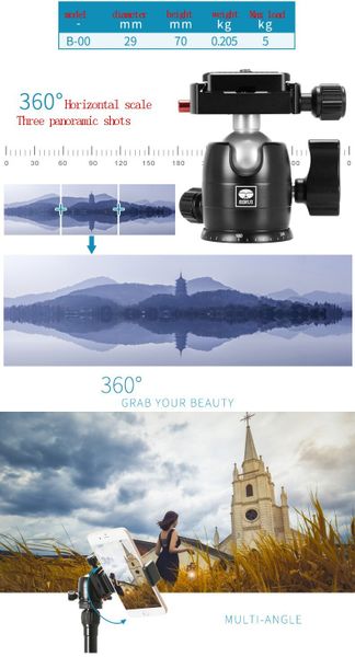CHÂN MÁY ẢNH SIRUI T-005SK + BALL HEAD B-00K - Chính hãng