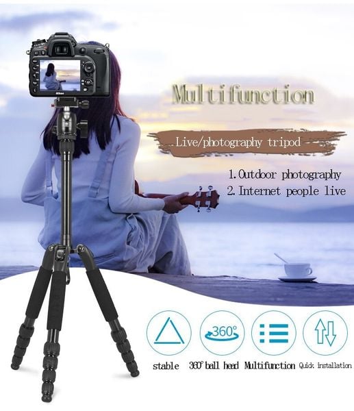 CHÂN MÁY ẢNH SIRUI T-005SK + BALL HEAD B-00K - Chính hãng