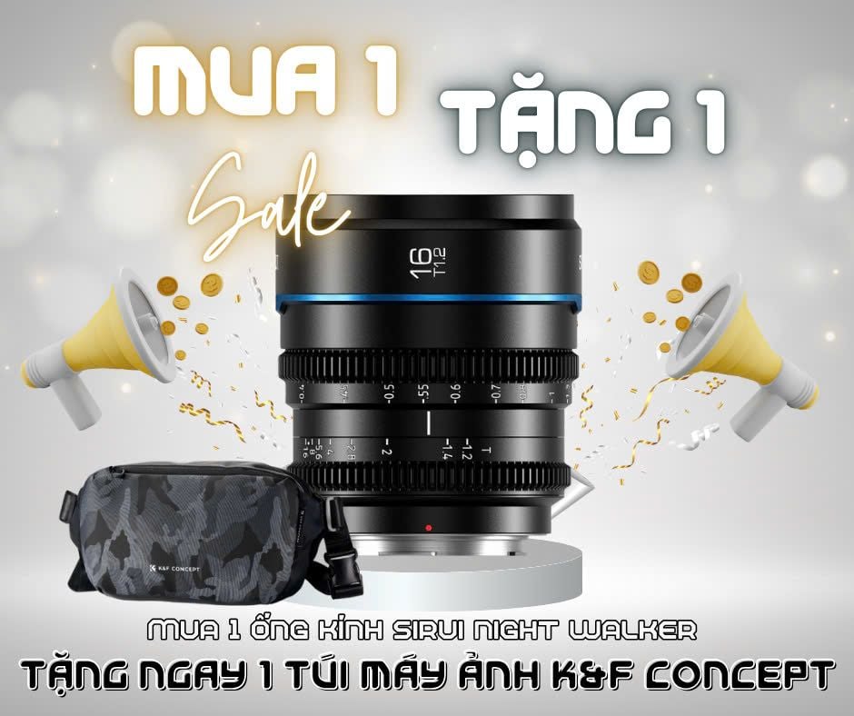 Ống kính Cine SIRUI Night Walker 16mm T1.2 for Sony E - Chính hãng