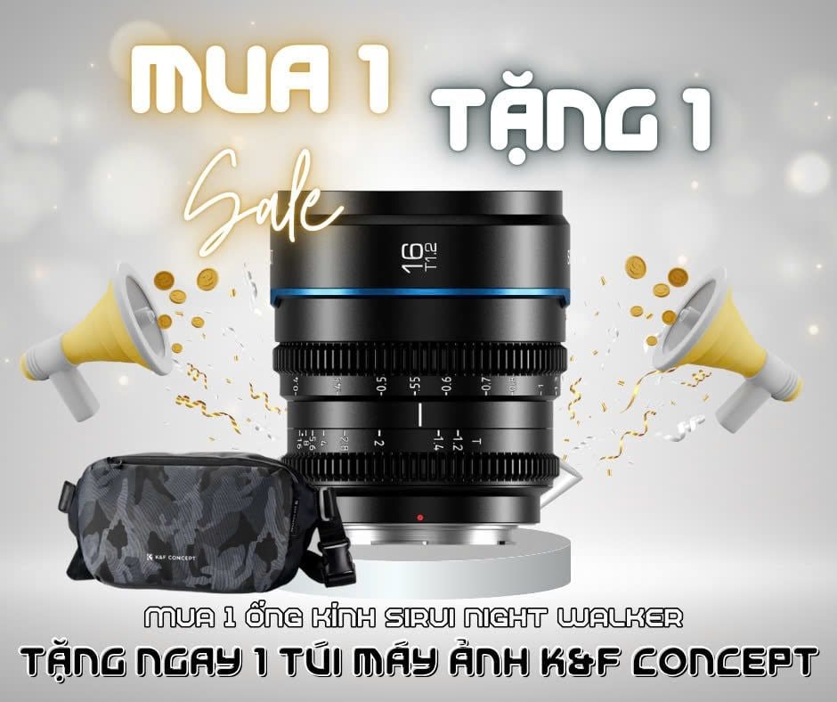 Ống kính Cine SIRUI Night Walker 16mm T1.2 for Fuji XF - Chính hãng