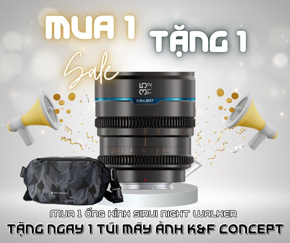 Ống kính Cine SIRUI Night Walker 35mm T1.2 for Sony E - Chính hãng