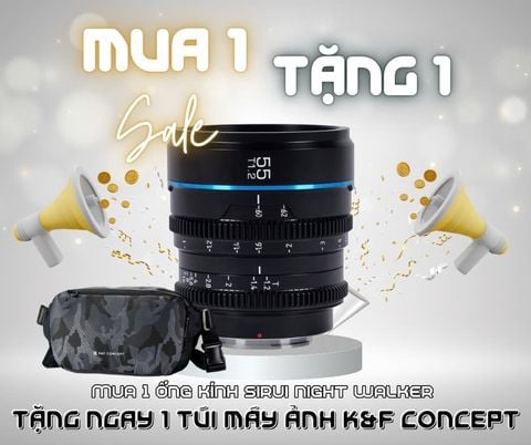 Ống kính Cine SIRUI Night Walker 55mm T1.2 for Leica SL, Lumix S, Sigma - Chính hãng