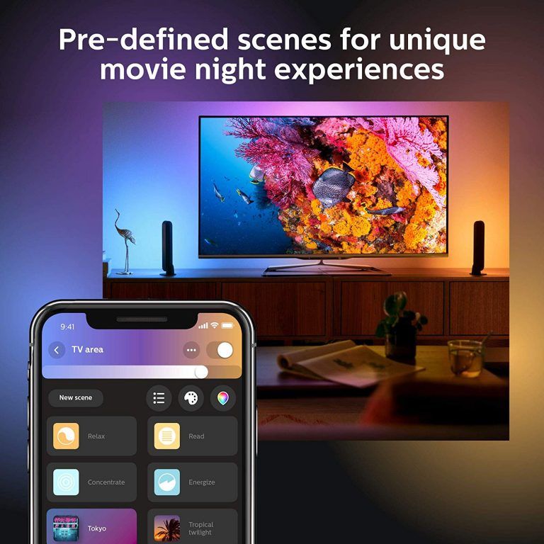  Đèn thông minh Philips Hue Play Bar - hỗ trợ Alexa & Google Assistant 