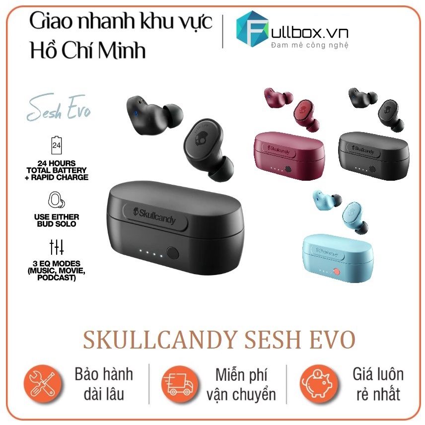  tai nghe SKULLCANDY SESH EVO true wireless - nobox 