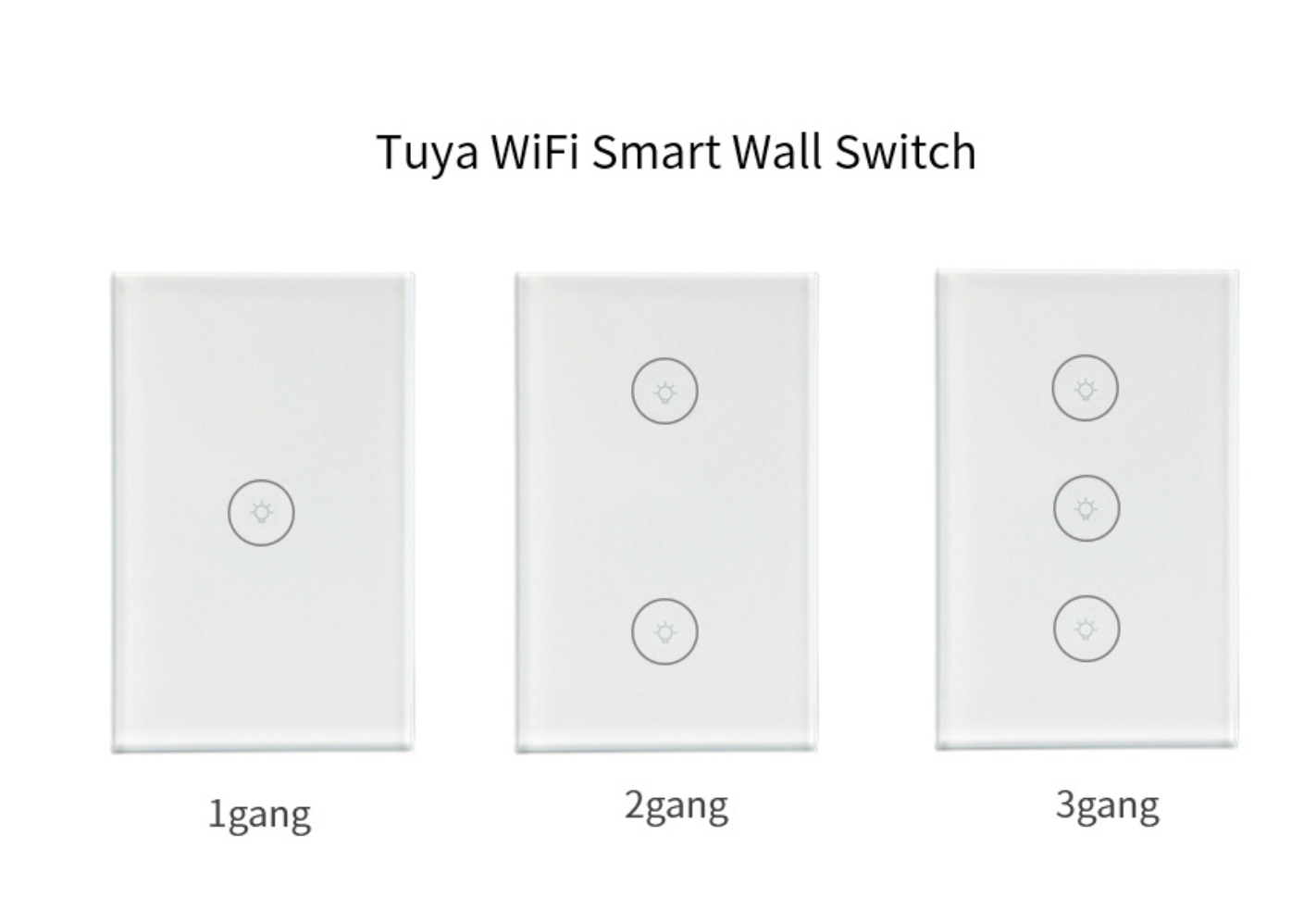  Công tắc thông minh tuya hình chữ nhật US - kết nối wifi - điều khiển nhà thông minh 